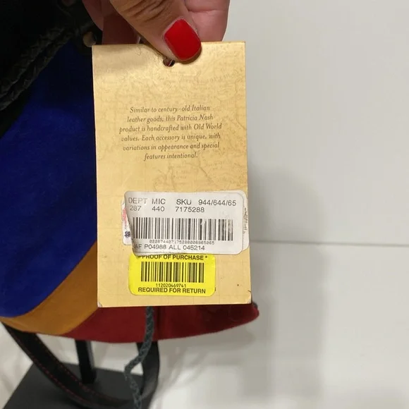 Patricia Nash Suede & Leather Colorblock Bag - Picture 6 of 16